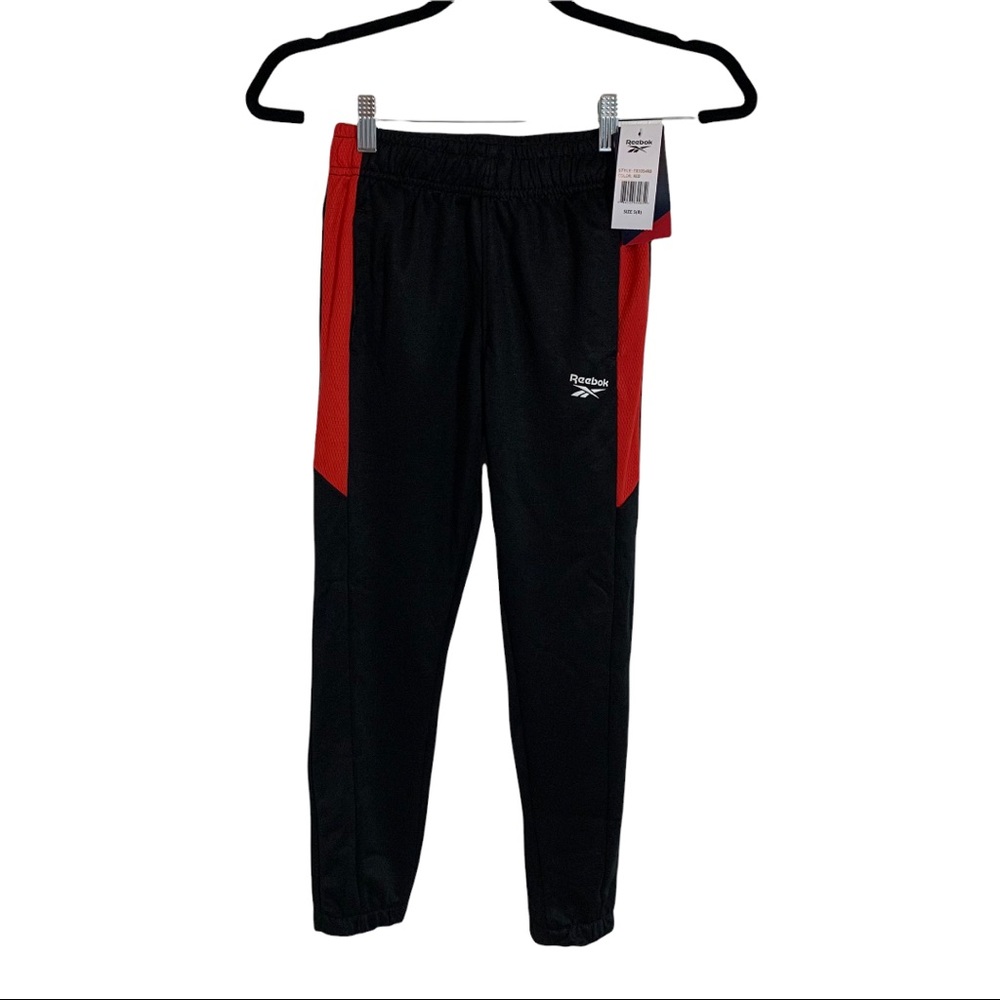 Reebok Boy's Black Red Jogger Pant, Size‎ Small NWT. 
3928